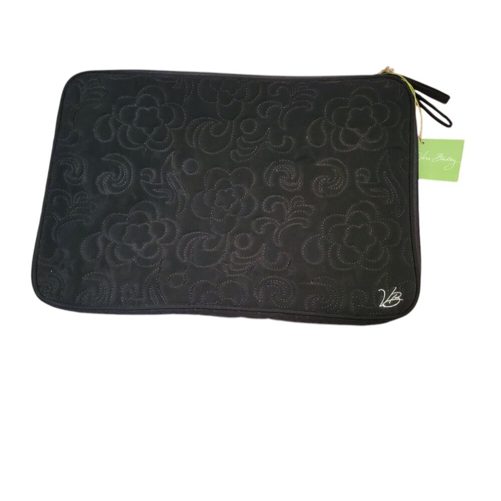 Vera Bradley Black and Green Laptop Bag with Slim Design